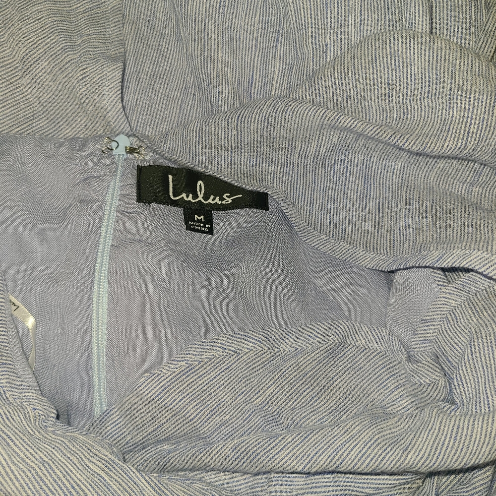 Lulu's Light Blue Off-Shoulder Dress - Picture 3 of 5